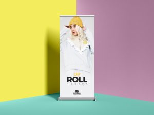 Free Modern Roll up Mockup PSD 2018 | Dribbble Graphics