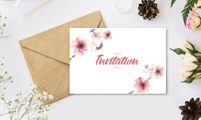 Free-Stylish-Branding-With-Flowers-Invitation-Mockup-PSD-300