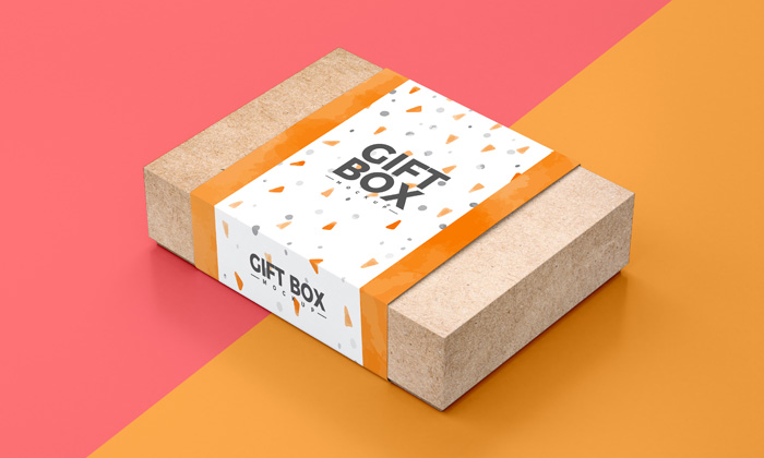 Download Free Craft Paper Gift Box Packaging Mockup PSD | Dribbble ...