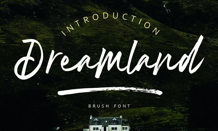 Free-Dreamland-Brush-Font-Demo