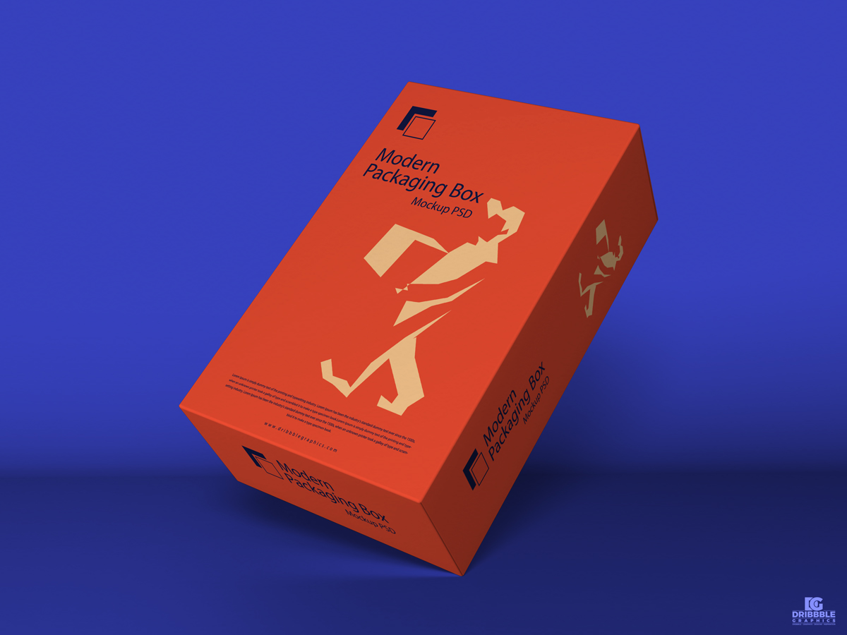 Download Free Modern Packaging Box Mockup PSD 2018 | Dribbble Graphics