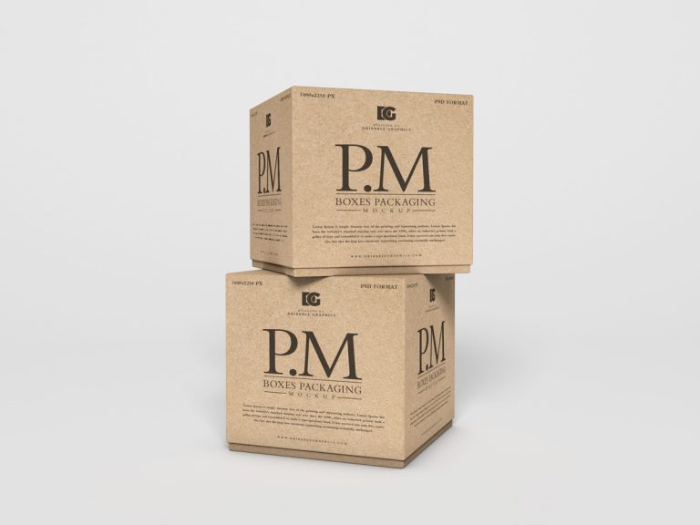 Free Craft Boxes Packaging Mockup PSD 2019 | Dribbble Graphics
