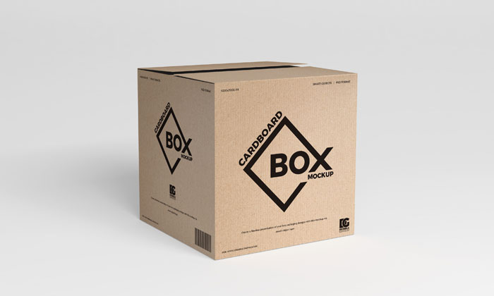 Download Free PSD Square Cardboard Box Mockup Design | Dribbble ...