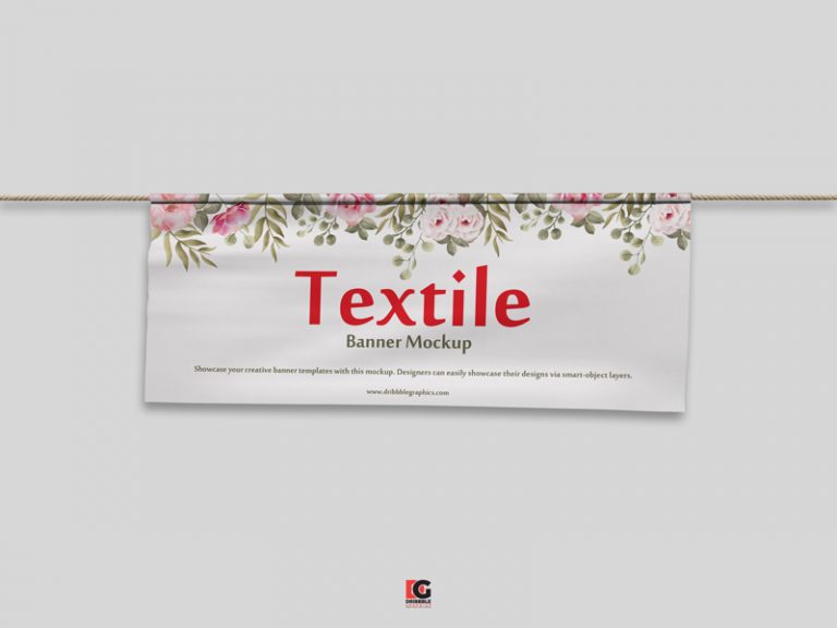 Download Free PSD Textile Banner Mockup | Dribbble Graphics