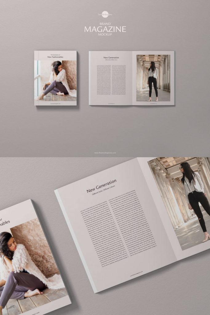 Free Brand Magazine Mockup PSD | Dribbble Graphics