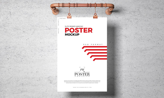 Free-PSD-Hanging-Poster-Mockup-Template-300