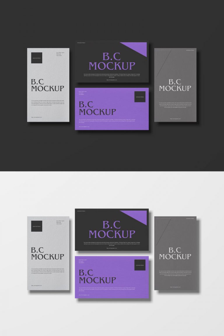 Free Brand Multiple Business Cards Mockup PSD Dribbble