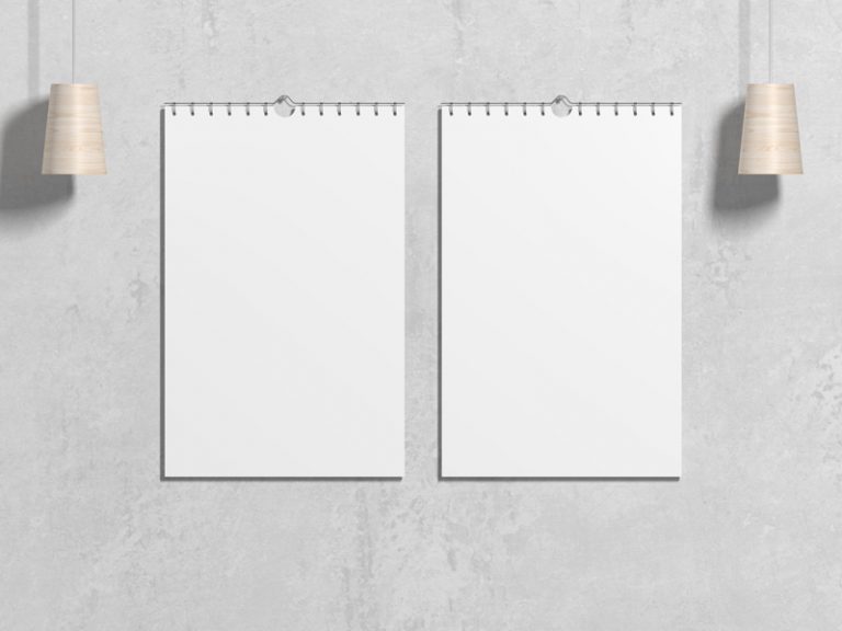 Free Wall Calendar Mockup PSD For 2020 | Dribbble Graphics