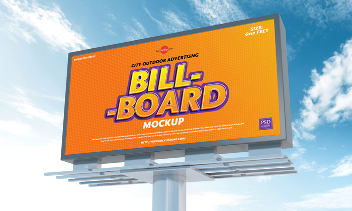 Download Free High Quality PSD Billboard Mockup | Dribbble Graphics