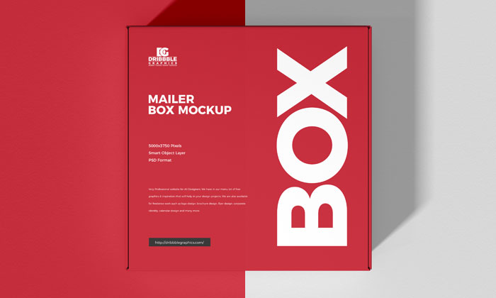 Download Free Mailer Box Mockup | Dribbble Graphics