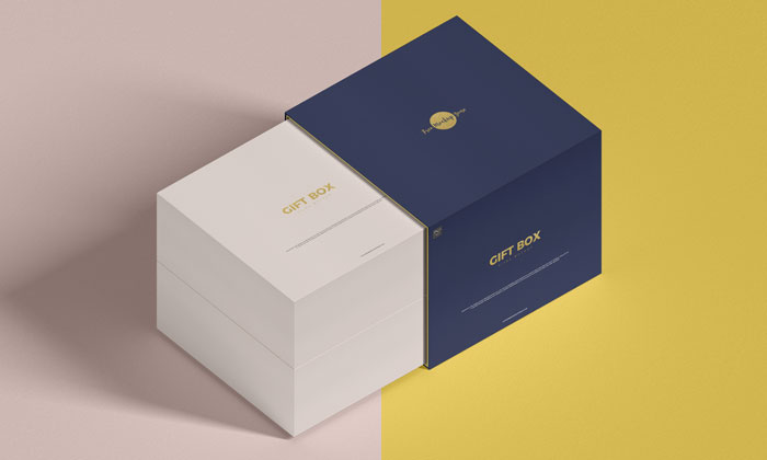 Download Free Modern Packaging Gift Box Mockup | Dribbble Graphics