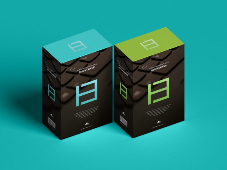 Download Free Modern Product Package Box Mockup | Dribbble Graphics