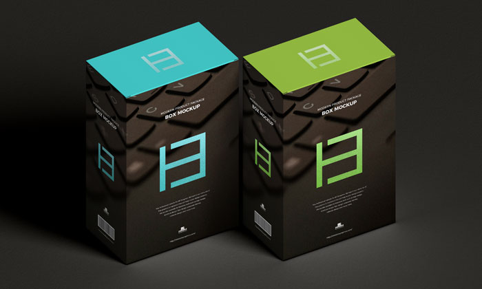 Download Free Modern Product Package Box Mockup | Dribbble Graphics