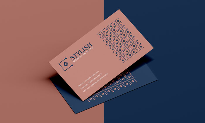 Free Stylish Business Card Mockup PSD | Dribbble Graphics