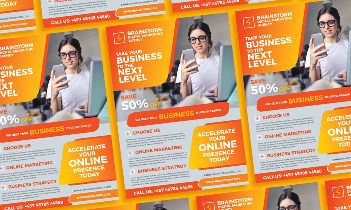 Free Social Media Business Digital Marketing Flyer Design Template ...