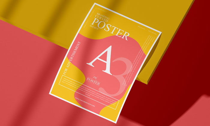 Free-A3-Curved-Paper-Poster-Mockup-PSD-300