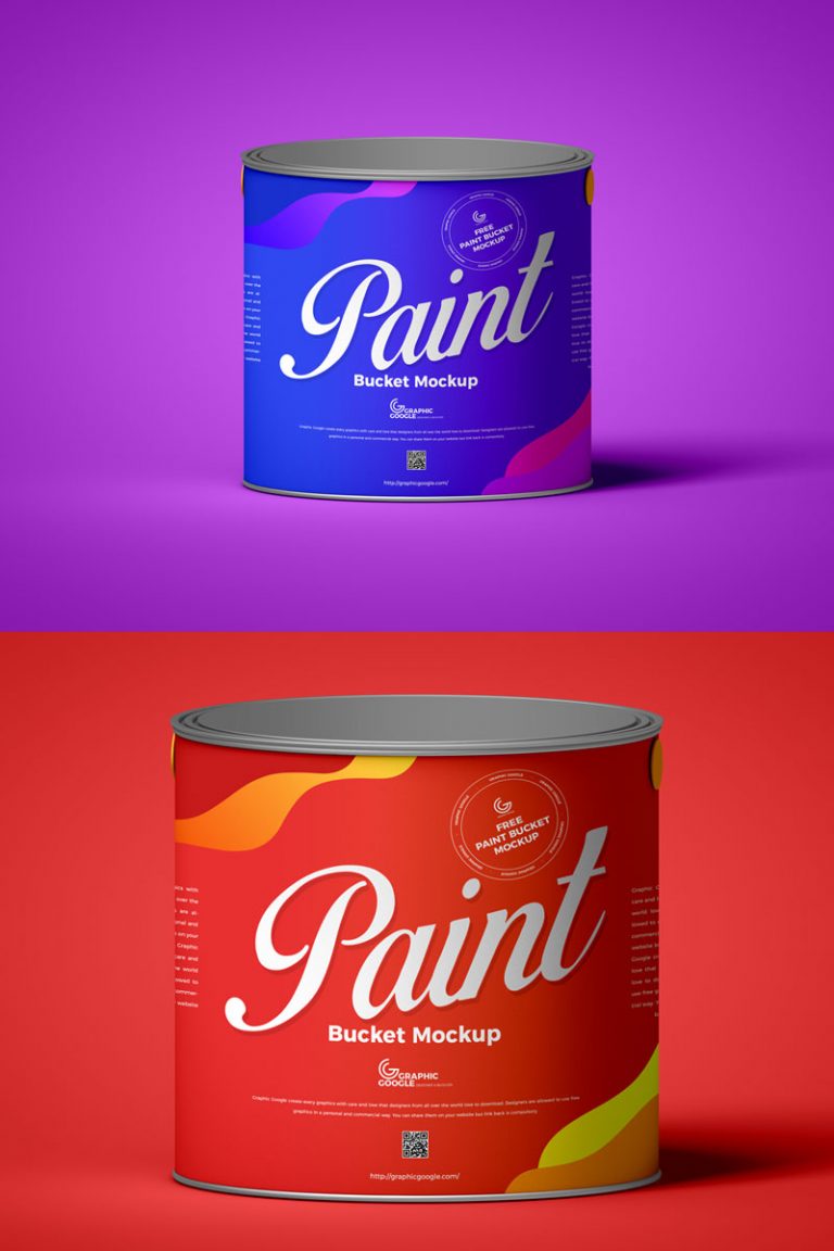Download Free PSD Modern Packaging Paint Bucket Mockup | Dribbble Graphics