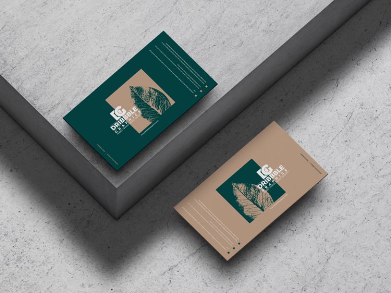 Download Free Business Cards on Concrete Floor Mockup | Dribbble ...