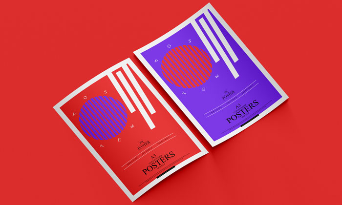 Free-Top-View-Curved-Paper-Poster-Mockup-PSD-300