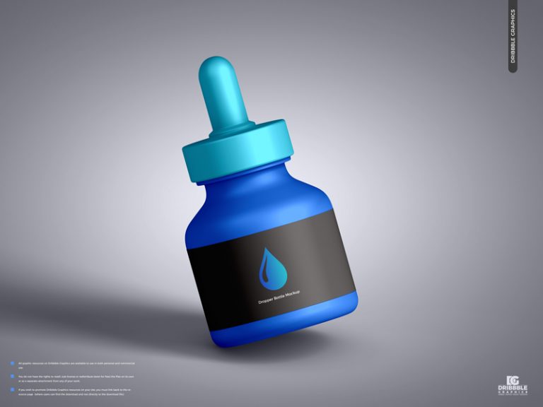 Download Free Dropper Bottle Mockup | Dribbble Graphics