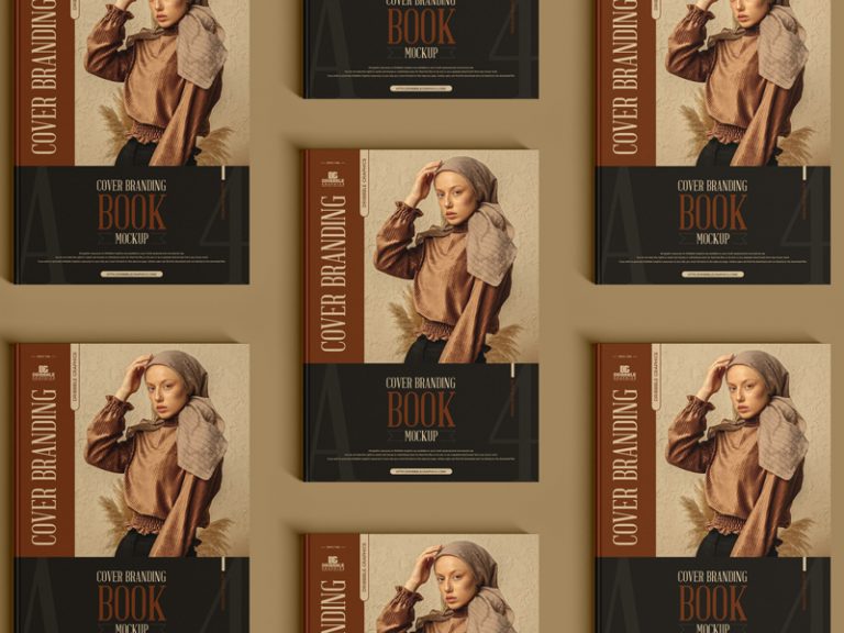 Free A4 Cover Branding Book Mockup | Dribbble Graphics