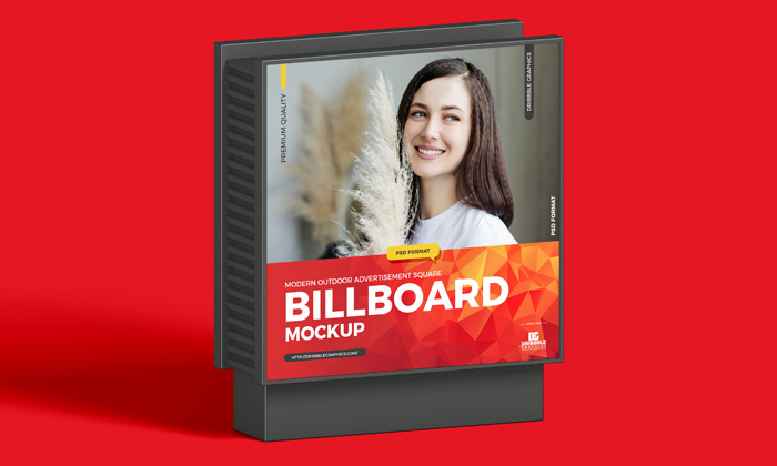 Free-Modern-Outdoor-Advertising-Square-Billboard-Mockup-300