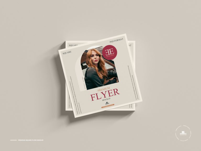 Free Premium Square Flyer Mockup | Dribbble Graphics