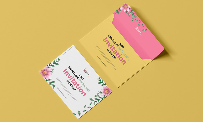 Free-Premium-Envelope-With-Invitation-Mockup-300