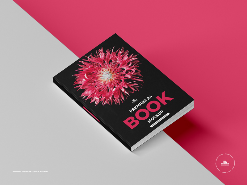 Free Premium A4 Book Mockup | Dribbble Graphics