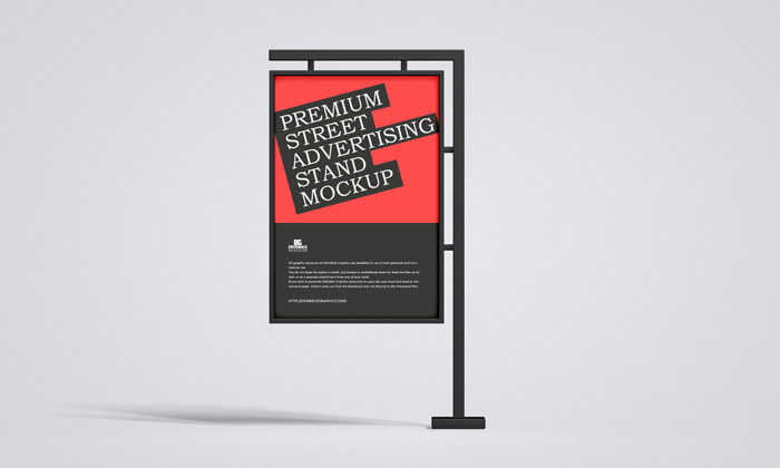 Free Premium Street Advertising Stand Mockup | Dribbble Graphics