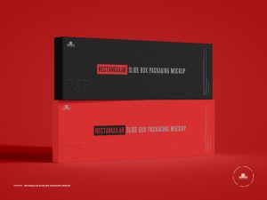 Free Rectangular Slide Box Packaging Mockup | Dribbble Graphics