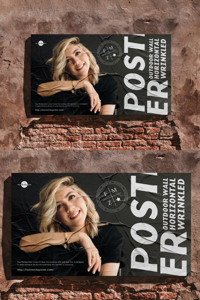 Free Street Wall Horizontal Poster Mockup | Dribbble Graphics