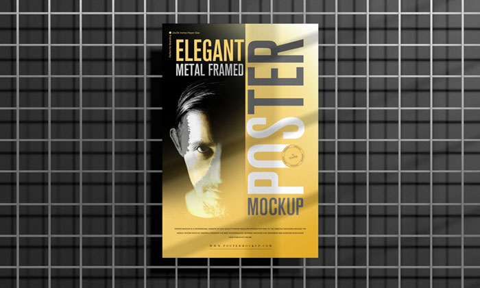 Free-Premium-Metal-Framed-Poster-Mockup-PSD-300