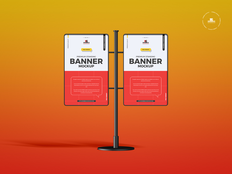 Free Premium Standing Banner Mockup | Dribbble Graphics