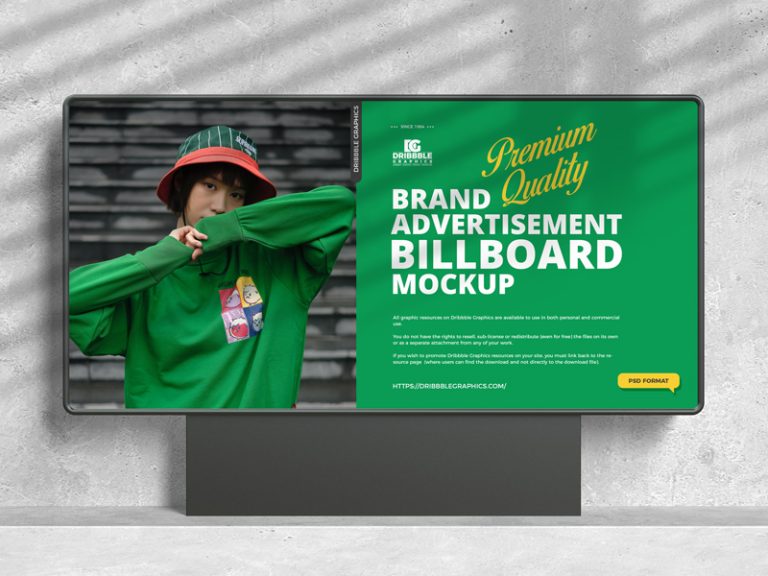 Free Premium Brand Advertisement Billboard Mockup | Dribbble Graphics