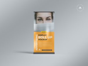 Free Advertising Display Roll Up Mockup | Dribbble Graphics