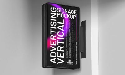 Free-Advertising-Vertical-Signage-Mockup-300