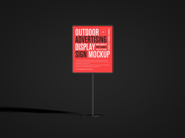 Free Outdoor Advertising Display Sign Mockup | Dribbble Graphics