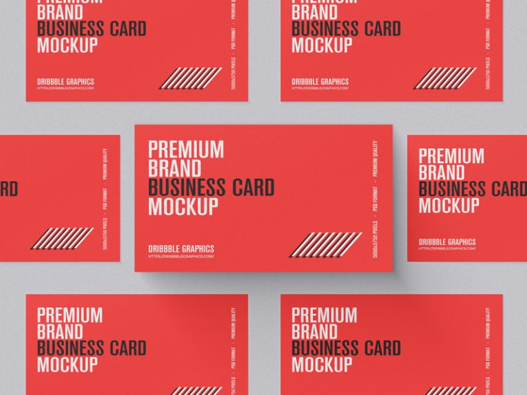 Free Premium Brand PSD Business Card Mockup | Dribbble Graphics