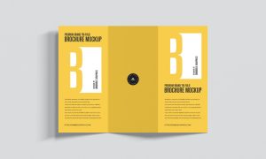 Free Modern Tri-Fold Brochure Mockup PSD For Branding | Dribbble Graphics