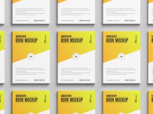 Free Grid Hardcover A4 Book Mockup | Dribbble Graphics