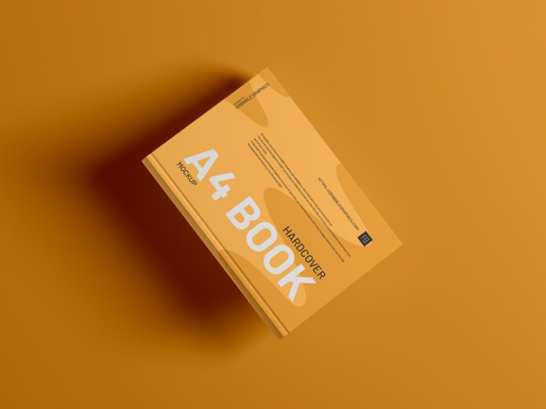 Free Hardcover A4 Book Mockup | Dribbble Graphics