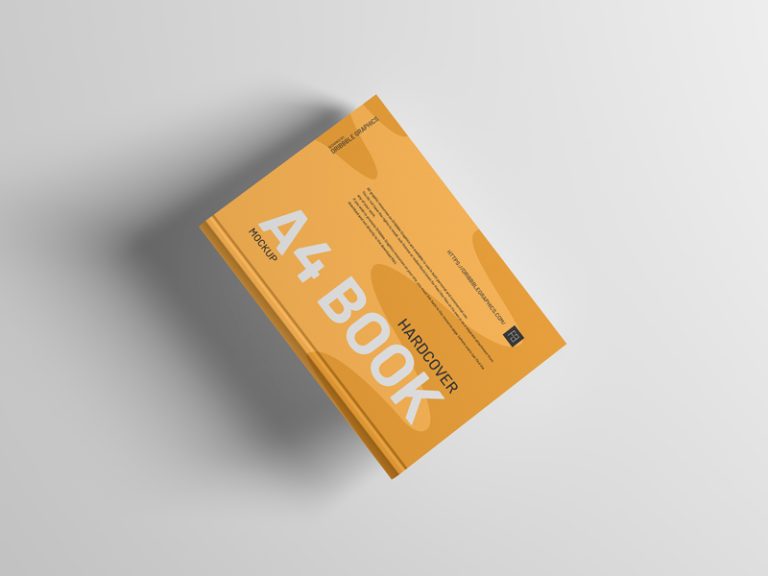 Free Hardcover A4 Book Mockup | Dribbble Graphics