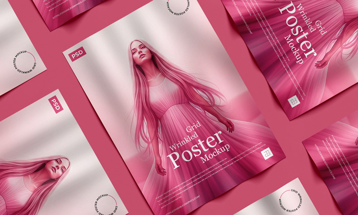 Free-Grid-Wrinkled-Poster-Mockup-300