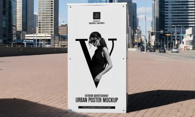 Free Realistic Urban Outdoor Advertising Mockup PSD-300